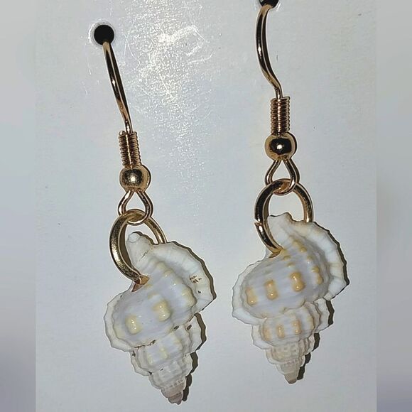 Beautiful seashell dangle earrings for girls and women - Picture 5 of 5